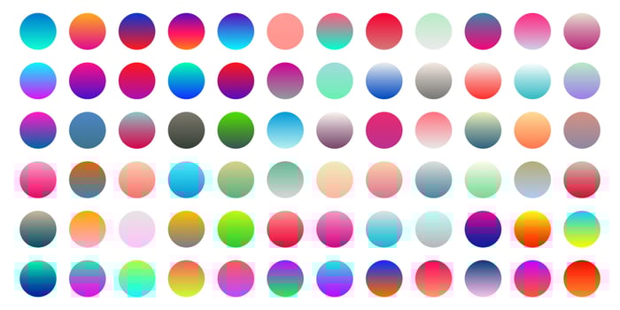 multicolor gradient gradient and preset colors vector