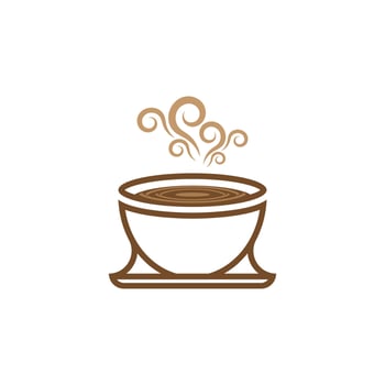 Coffee cup logo template vector