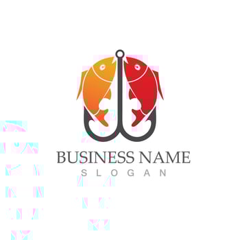 Fish logo template creative vector
