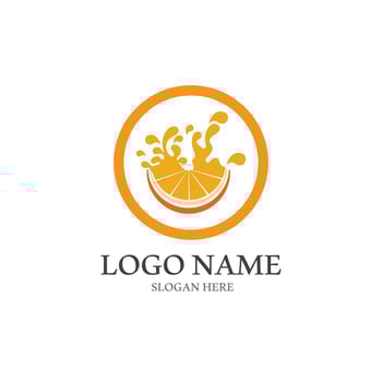 Orange logo design vector icon