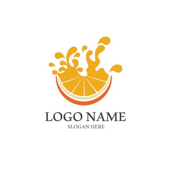 Orange logo design vector icon