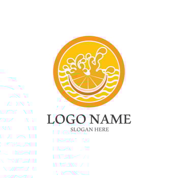Orange logo design vector icon