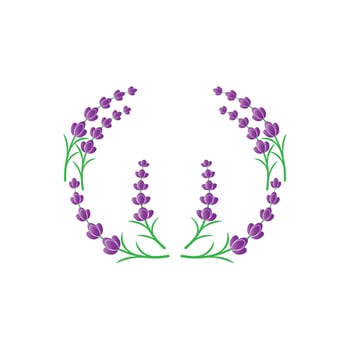 Fresh lavender flower logo vector