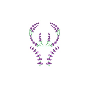 Fresh lavender flower logo vector