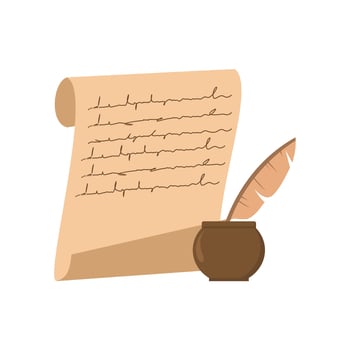 pen and paper old vector