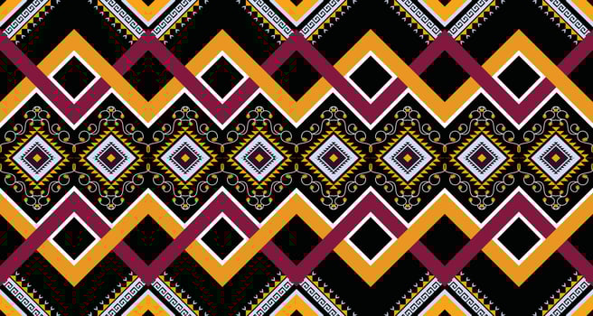 Abstract ethnic geometric seamless pattern vector. African Arab American Aztec motif pattern. vector elements designed for background, wallpaper, print, wrapping,tile, fabric patern. vector pattern.