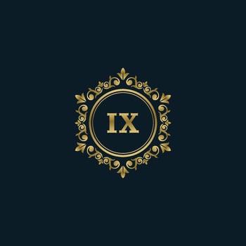 Letter IX logo with Luxury Gold template. Elegance logo vector template.