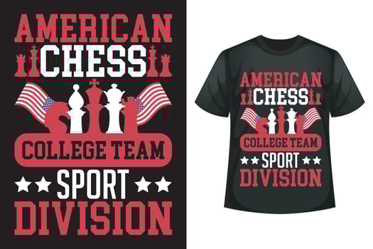 American chess player - Chess t-shirt design template vector