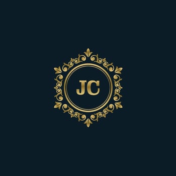 Letter JC logo with Luxury Gold template. Elegance logo vector template.