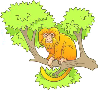 cute funny monkey vector