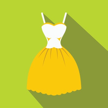 Summer dress icon, flat style vector