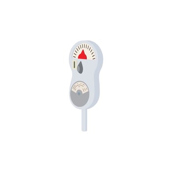 Measuring device icon, cartoon style vector