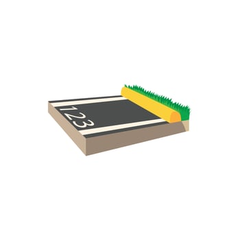 Private parking space icon, cartoon style vector