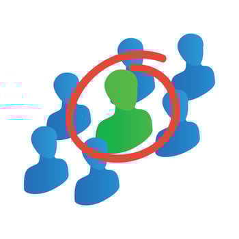 Team and leader icon, isometric 3d style vector