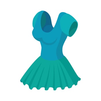 Woman dress icon, cartoon style vector