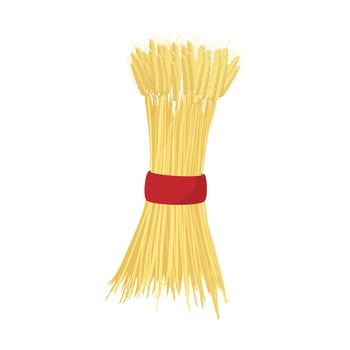 Sheaf of wheat icon, cartoon style vector