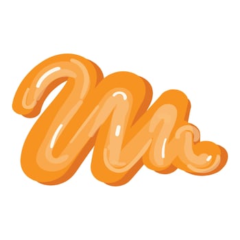 Burger sauce icon cartoon vector. Cheese bun vector