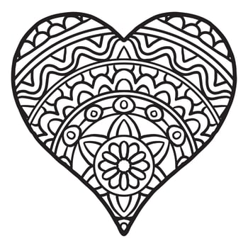 Cute Love Heart doodle pattern vector