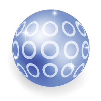 Metallic Blue Christmas Ball. png
