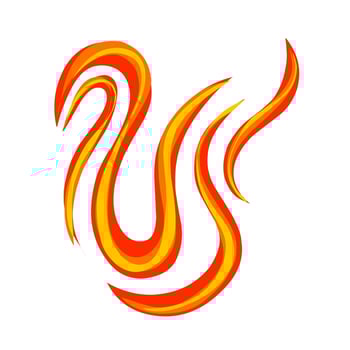 flaming fire logo abstract vector icon. Isolated on a white background. Great for web logos, design templates, and easy to edit again.