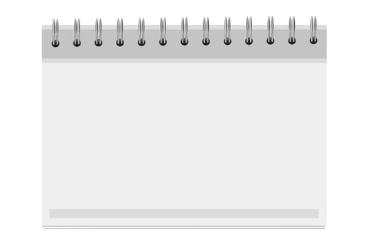White blank page notebook. vector illustration