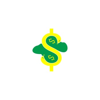 dollar letter s icon logo template vector