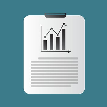 Report text file icon. Document with chart symbol. Accounting sign. the concept for your website design, logo, app. vector illustration