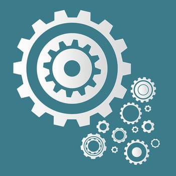 gear icon stacked. business icon. flat cartoon for the business idea, web design. vector illustration