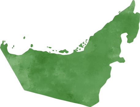 watercolor painting of united arab emirates map. png