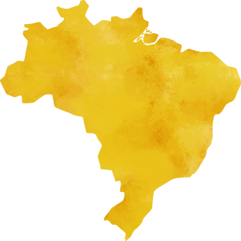 watercolor painting of brazil map. png