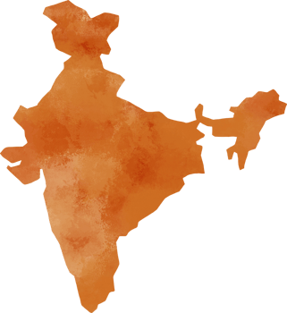 watercolor painting of india map. png