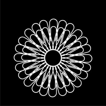 Artistic Circle Shape Made From Paper Clip Composition for Decoration, Ornate, Logo, Website, Art Illustration or Graphic Design Element. Vector Illustration