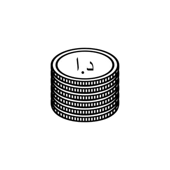 Jordanian Currency Icon Symbol, Jordanian Dinar, JOD Sign. Vector Illustration