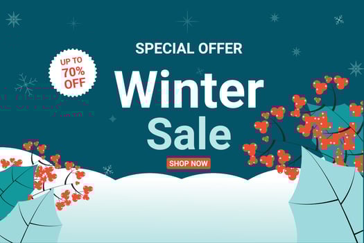 Winter Sale Special Offer background design concept vector