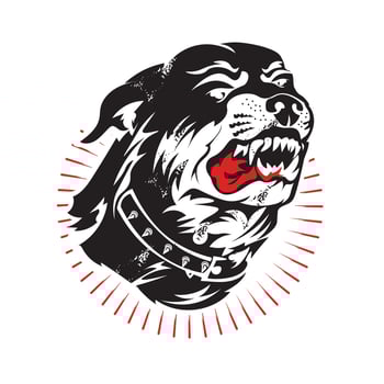 Mad Dog vector illustration in vintage style, perfect for tshirt and dog breeder logo design