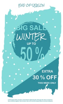 Big sale winter background, for banners, templates, posters, flyers and others. vector