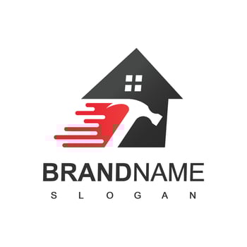 House Repair Logo Design Template, Building And Renovation Symbol vector