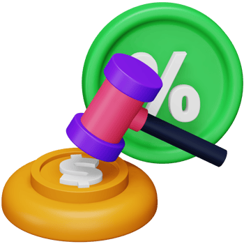 Auction market 3d rendering isometric icon. png