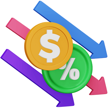 Expense ratio 3d rendering isometric icon. png