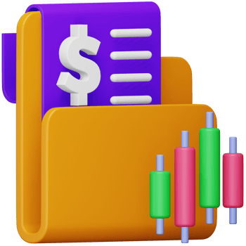 Financial portfolio 3d rendering isometric icon. png