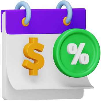 Annual percentage rate 3d rendering isometric icon. png