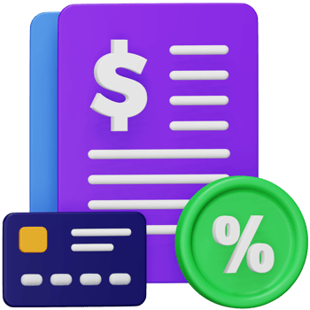 Accrued interest 3d rendering isometric icon. png