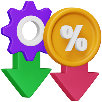 Profit margin 3d rendering isometric icon. png