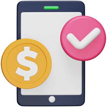 Online transaction 3d rendering isometric icon. png