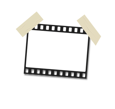 Blank realistic filmstrip photo frame. Empty retro film equipment illustration. png