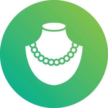 Pearl necklace Vector Icon Design Illustration