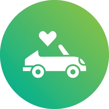 Wedding car Vector Icon Design Illustration