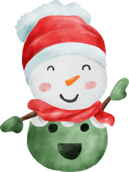 Snowman Watercolor Illustration png