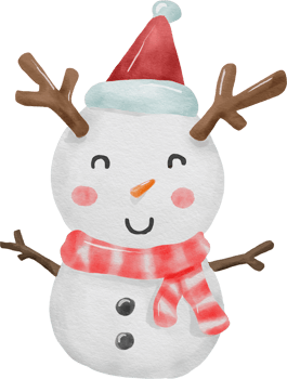 Snowman Watercolor Illustration png