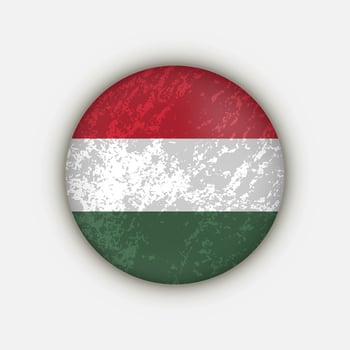 Country Hungary. Hungary flag. Vector illustration.